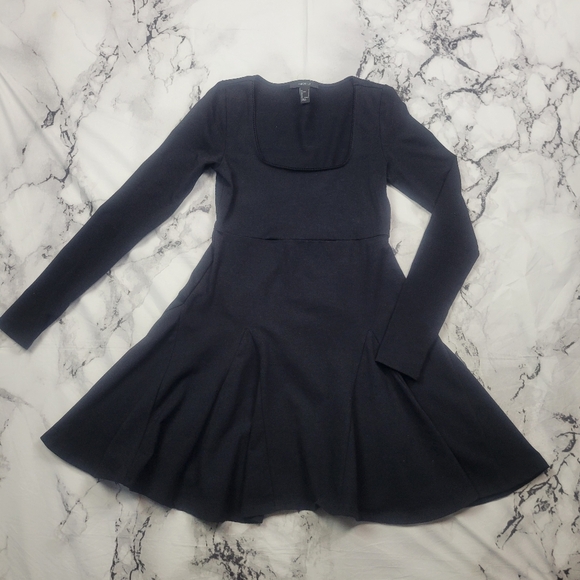 FOREVER 21 Black skater dress mini skirt length above knee size small NWT - Picture 14 of 14